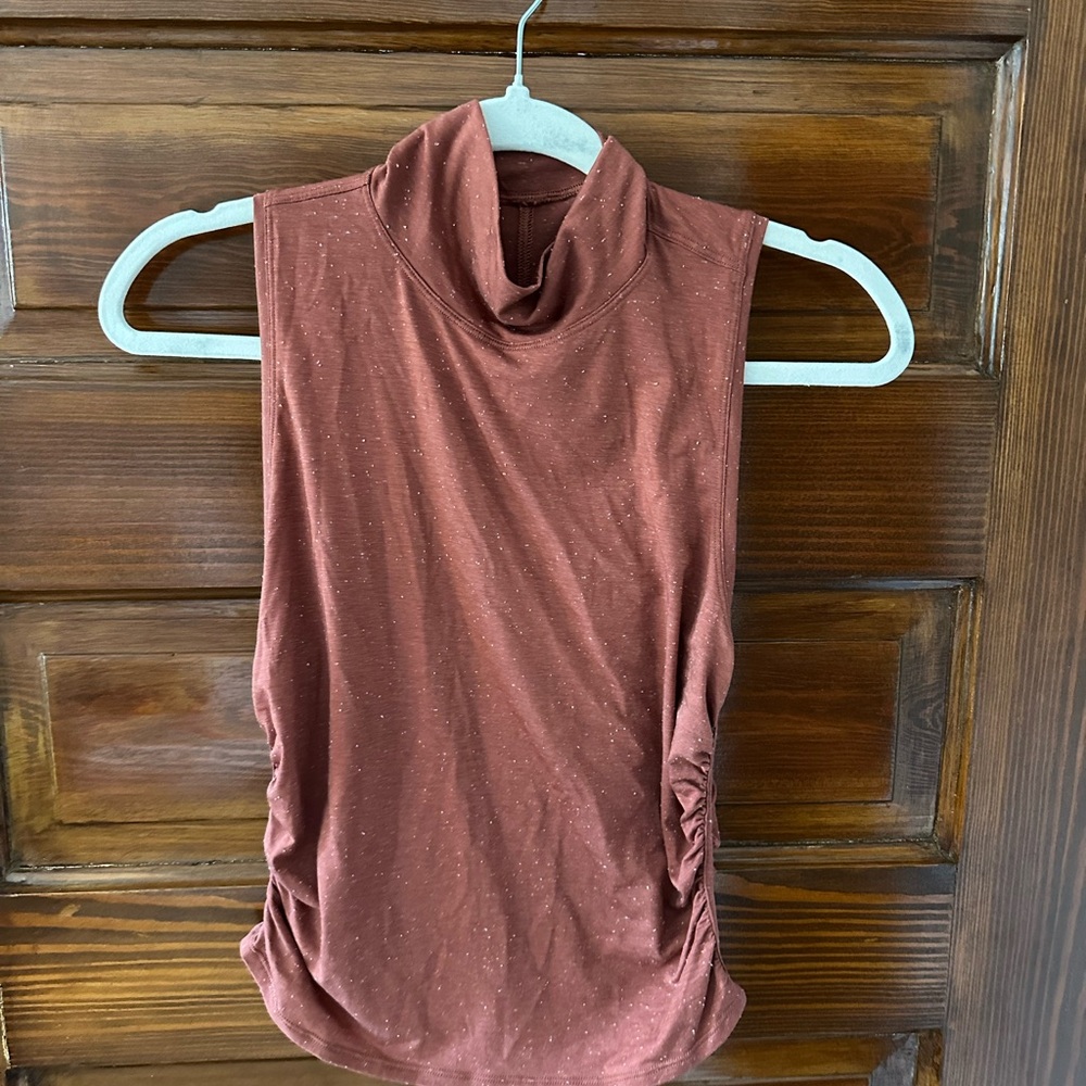 Lululemon Athletica Pink Ruched Sleeveless Tank Top